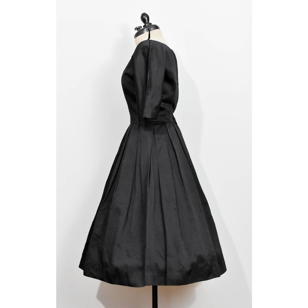 Polly Bergen's Fashion by Jack Squire Black 50s Cocktail Dress - Picture 3 of 6